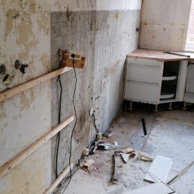 Keuken net na het slopen